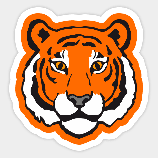 Fierce Focus – Bold Tiger Face Sticker by DonWillisJrArt